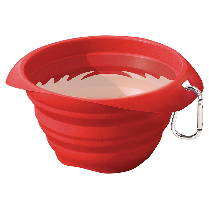 KURGO Collaps-A-Bowl inklapbare Drinkbak Rood-Ø9cmx2-15cm