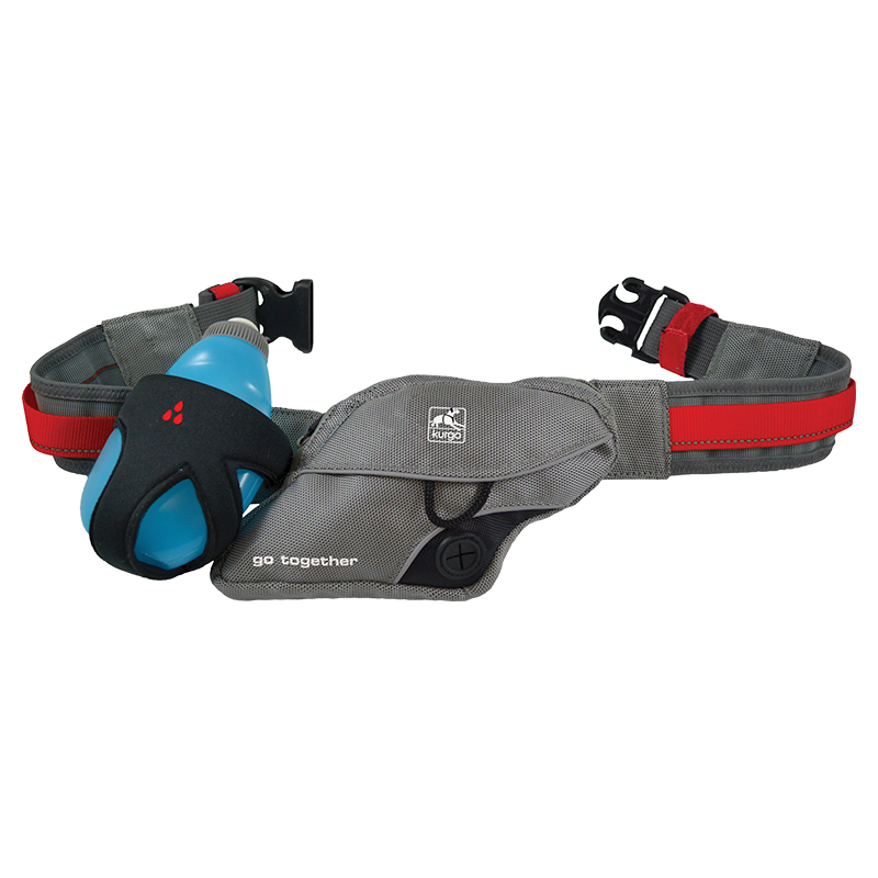 [K01375] KURGO K9 Excursion Loopgordel Grijs/Rood-63-114 cm