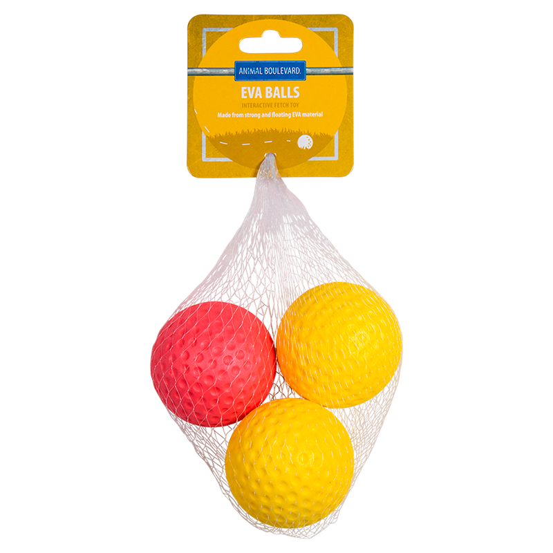 AB EVA TOYS EVA Balls 3-pack Ass.-Ø6,3cm