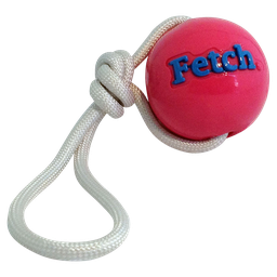 [PD68735M] PD ORBEE-TUFF Fetch Balle avec corde Rose- Ø7,5cm