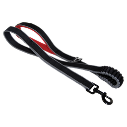 [K01675] KURGO Springback Leiband Zwart/Rood-122cm