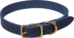 [AB31035] AB POSH LEATHER Halsband Blauw-16mmx40cm