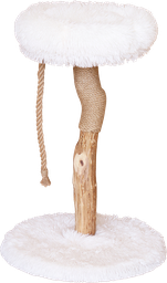 [AB59100] AB CAT TREE ALASKA mit Korb Weiss Plüsch-50x50x80cm