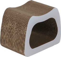 [AB58001] AB CAT SCRATCHER Grotte Blanc-38,5x25,5x28cm