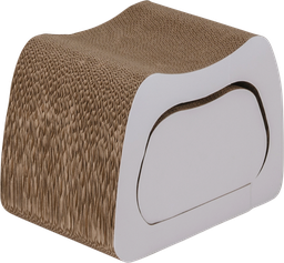[AB58002] AB CAT SCRATCHER Pierre et Grotte Blanc-38,5x25,5x28cm