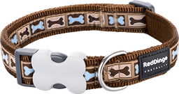 [DC-BY-BR-15] RD Halsband Bone Yard Braun-S 15mmx24-36cm