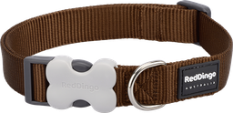 [DC-ZZ-BR-20] RD Halsband Bruin-M 20mmx31-47cm