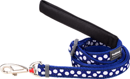 [L6-S5-DB-15] RD Leash White Spots on Navy-S 15mmx1,8m
