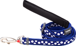 [L6-S5-DB-20] RD Leash White Spots on Navy-M 20mmx1,8m