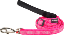 [L6-PI-HP-20] RD Leiband Paw Impressions Roze-M 20mmx1,8m