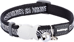 [CC-SA-BB-12] RD Kattenhalsband Safari Zwart-XS 12mmx20-32cm