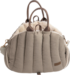 [AB10769] AB HOME&AWAY Stadstas Diana Bouclé Bruin-XS 50x30x35cm