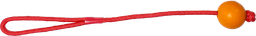 [AB50630] ​AB RUBBER TOY Trektouw met Bal Rood/Oranje-Ø6cm