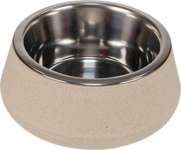 [AB65052] AB  Bamboe Kom met Inox Crème-17cm 