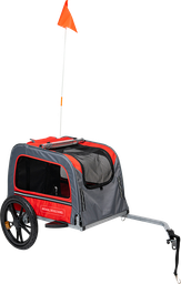 [AB45000] AB TRAVEL Bicycle Trailer for Dogs Red/Grey-M 130x63x78cm