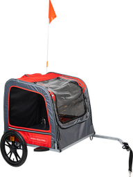 [AB45001] AB TRAVEL Bicycle Trailer for Dogs Red/Grey-L 130x80x90cm