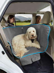[K01783] KURGO Heather halve Hangmat zetelbescherming Grijs/Blauw- 74x76x53cm