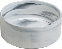 [AB65000] AB Ceramic Pet Bowl Marbled white-400ml 