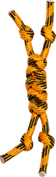 [AB50208] AB Kauwknoop Geel/Zwart-50-60g 26cm