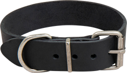 [AB30016] AB COUNTRY LEATHER HD Halsband Schwarz-35mmx45-53cm