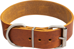 [AB30064] AB COUNTRY LEATHER HD Halsband Cognac-40mmx42-50cm