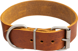 [AB30064] AB COUNTRY LEATHER HD collar Cognac-40mmx42-50cm
