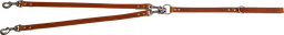 [AB30086] AB COUNTRY LEATHER 2-honden lijn Cognac-20mmx50cm