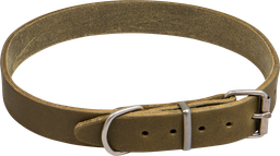 [AB30147] AB COUNTRY LEATHER Collar Olive-18mmx34-46cm