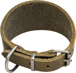 [AB30161] AB COUNTRY LEATHER Whippet Halsband Olive-26-30cm