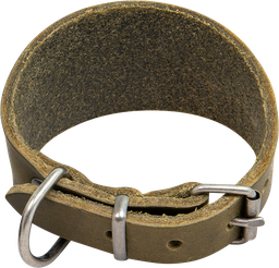 [AB30163] AB COUNTRY LEATHER Greyhound Halsband Olive-35-40cm