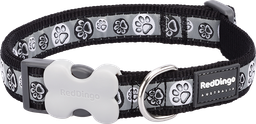 [DC-PI-BB-25] RD Halsband Paw Impressions Schwarz-L 25mmx41-63cm