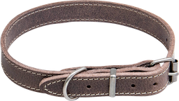 [AB30500] AB WAXED LEATHER Halsband Braun-16mmx25-36cm