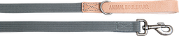 [AB30607] AB WAXED LEATHER WITH CANVAS Leine Nat/Gr-25mmx120cm