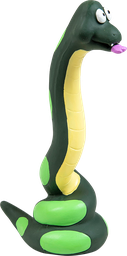 [AB50509] AB LATEX TOY Schlange Schwarz-27cm