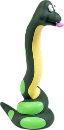 [AB50509] AB LATEX TOY Snake Black-27cm