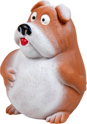 [AB50518] AB LATEX TOY Hund Braun-14cm