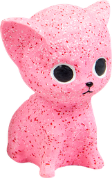 [AB50522] AB LATEX TOY Cat Pink-12cm