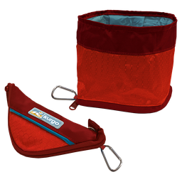 [K01559] KURGO Zippy Bowl Abreuvoir pliable Rouge-1,3L 18x8cm