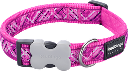 [DC-FN-HP-12] RD Halsband Flanno Roze-XS 12mmx20-32cm