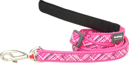 [L6-FN-HP-20] RD Leash Flanno Pink-M 20mmx1,8m