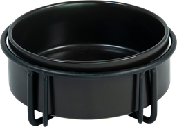 [AB65020] AB Ceramic Pet Bowl with metal Stand Black-400ml