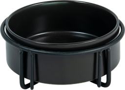 [AB65020] AB Keramiknapf mit Metallständer Schwarz-400ml