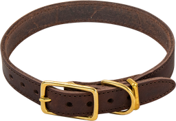 [AB31003] AB POSH LEATHER Halsband Braun-12mmx23-31cm