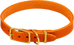 [AB31020] AB POSH LEATHER Collar Orange-22mmx44-56cm