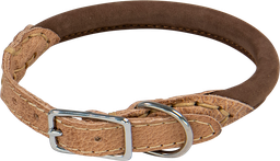 [AB31101] AB NUBUCK LEATHER Ronde Halsband Bruin-16mmx22-28cm