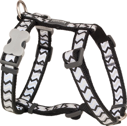 [DH-RZ-BB-25] RD Reflektierende Geschirr Ziggy Schwarz-L 25mm