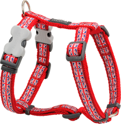 [DH-UK-RE-12] RD Harness Union Jack Flag Red-XS 12mm