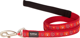 [L4-PI-RE-12] RD Leiband Paw Impressions Rood-XS 12mmx1,2m