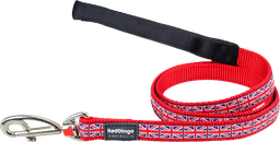 [L4-UK-RE-12] RD Leash Union Jack Flag Red-XS 12mmx1,2m